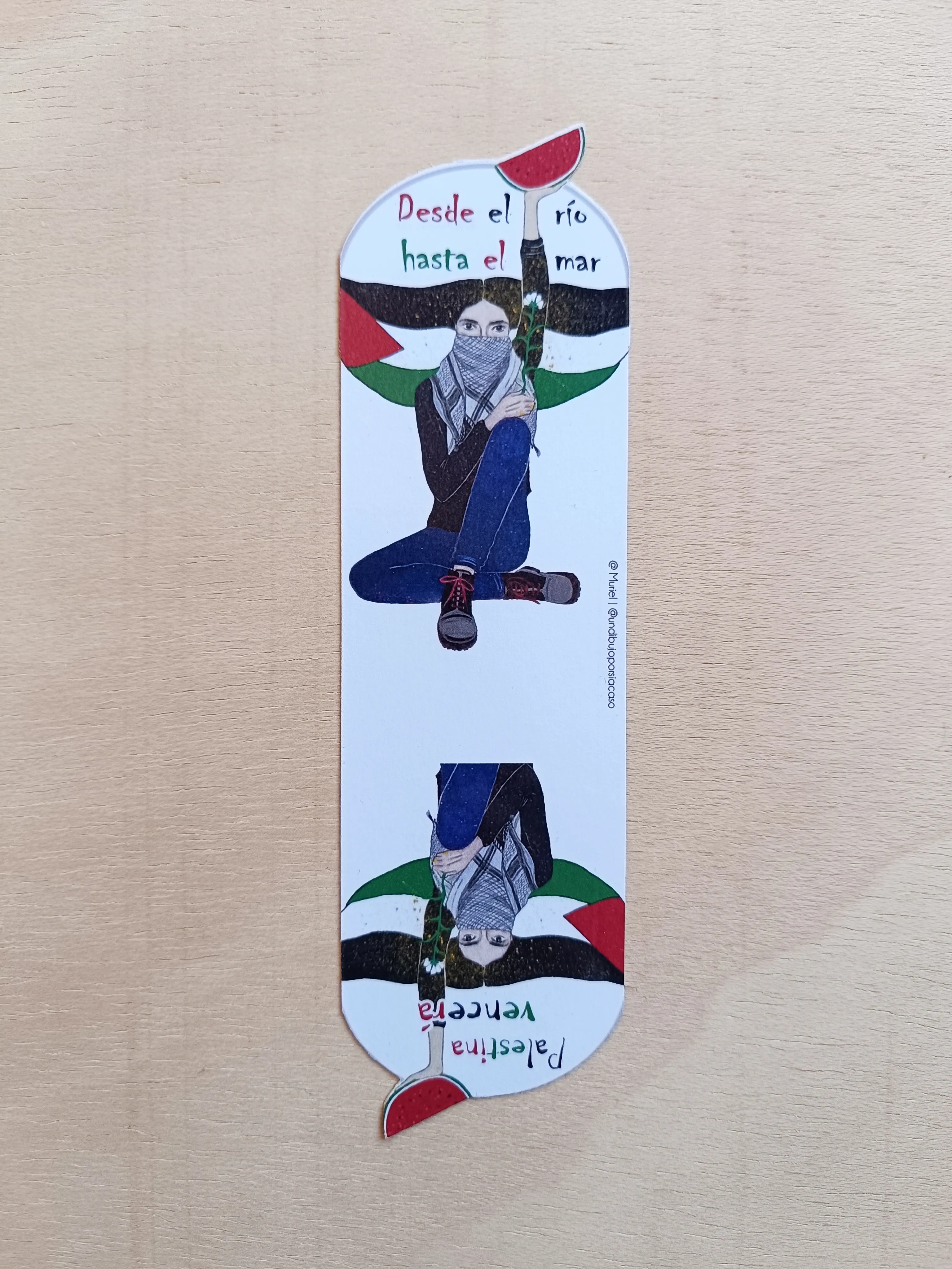 Marcapáginas con ilustración.